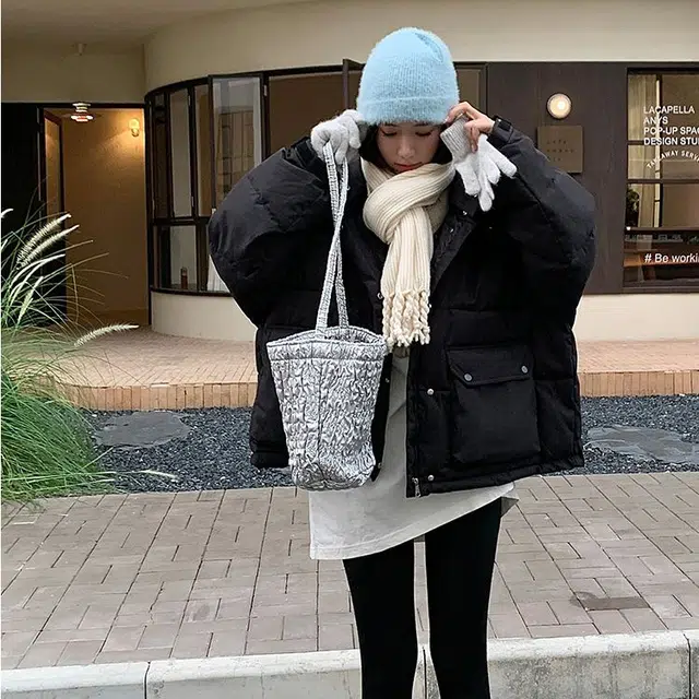 敲模女孩 韩系学院风短款棉袄加厚连帽面包服棉外套棉服 女款