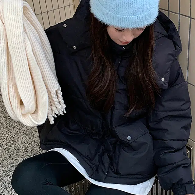 敲模女孩 韩系学院风短款棉袄加厚连帽面包服棉外套棉服 女款