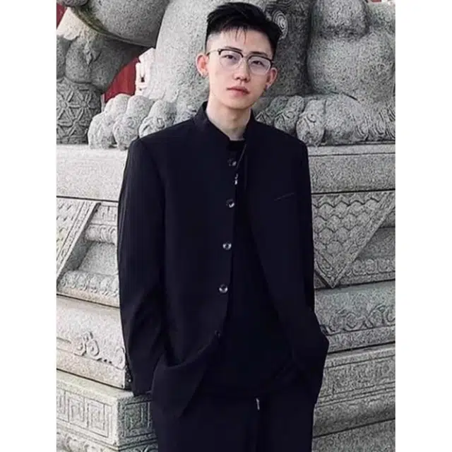 拓菲 高级感痞帅新中式中山装春秋休闲立领西装外套潮夹克 男女同款