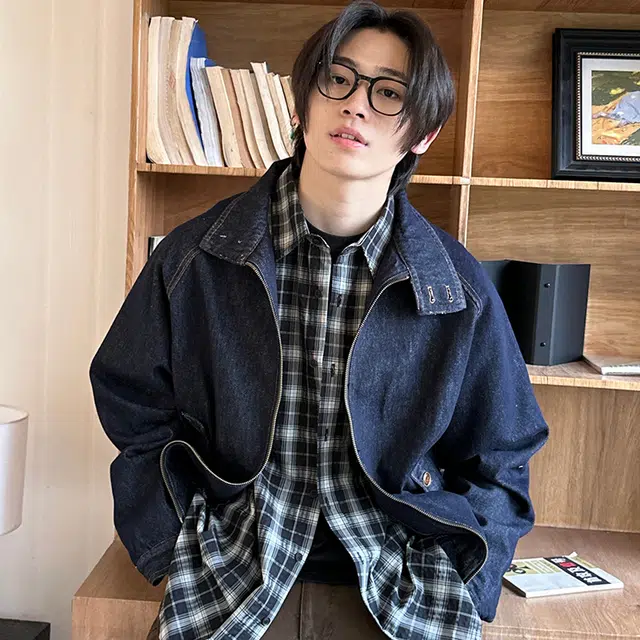 拓菲 美式复古翻领牛仔外套男潮牌秋冬宽松百搭短款情侣街头休闲夹克 男女同款