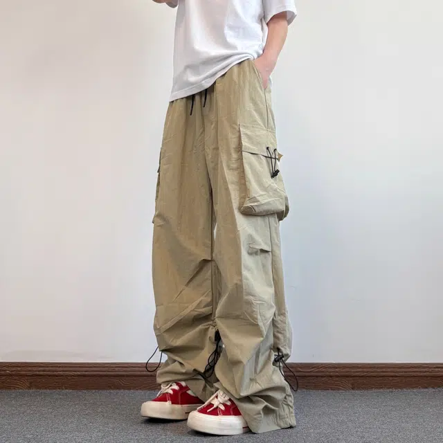 拓菲 小众压褶设计感直筒宽松夏季阔腿薄款休闲裤长裤 男女同款