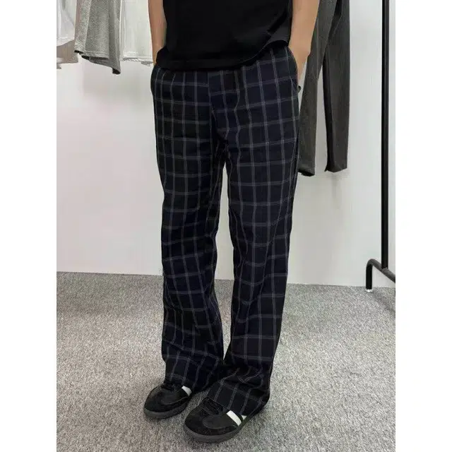 拓菲 何以至此美式复古格子微喇弯刀裤宽松直筒长裤休闲裤百搭潮流时尚裤子 男女同款