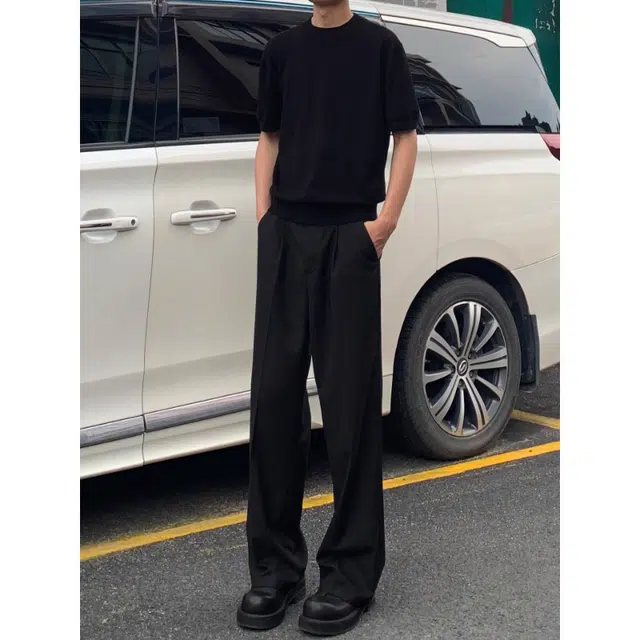 拓菲 薄款速干垂坠感裤子直筒微喇裤西装裤 男款