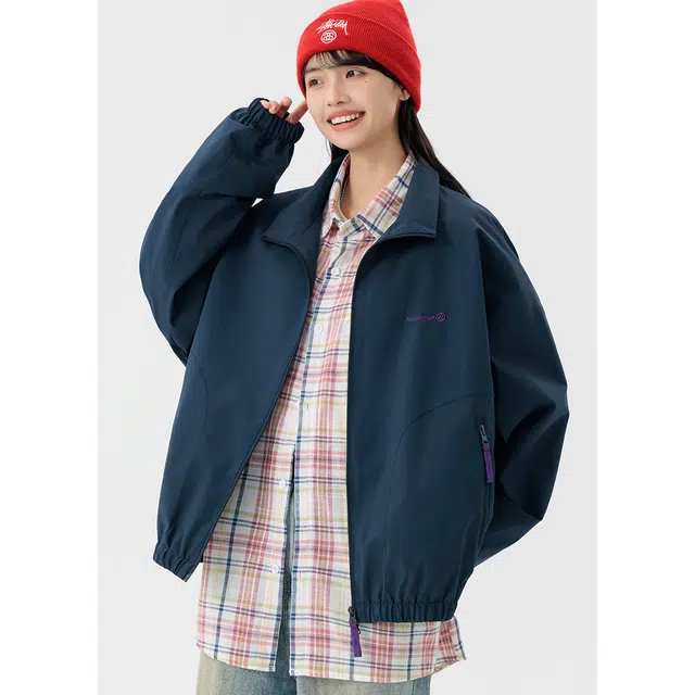 拓菲 外套男款春秋款户外潮流高街纯色棒球服运动情侣女夹克 男女同款