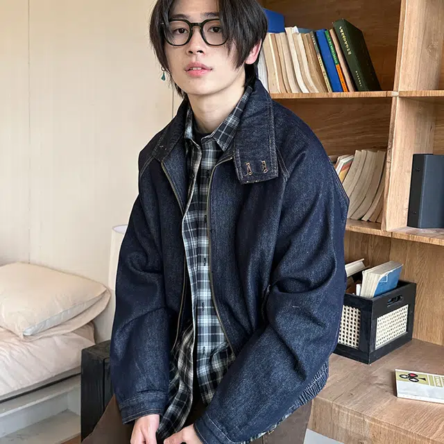 拓菲 美式复古翻领牛仔外套男潮牌秋冬宽松百搭短款情侣街头休闲夹克 男女同款