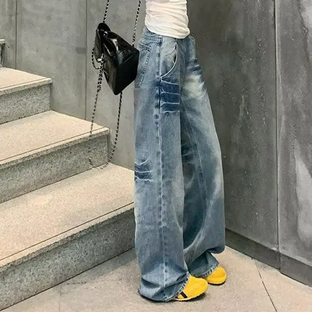 拓菲 美式休闲百搭高街潮流时尚直筒痞帅牛仔裤 男女同款