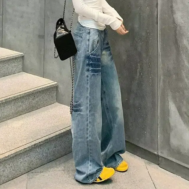 拓菲 美式休闲百搭高街潮流时尚直筒痞帅牛仔裤 男女同款