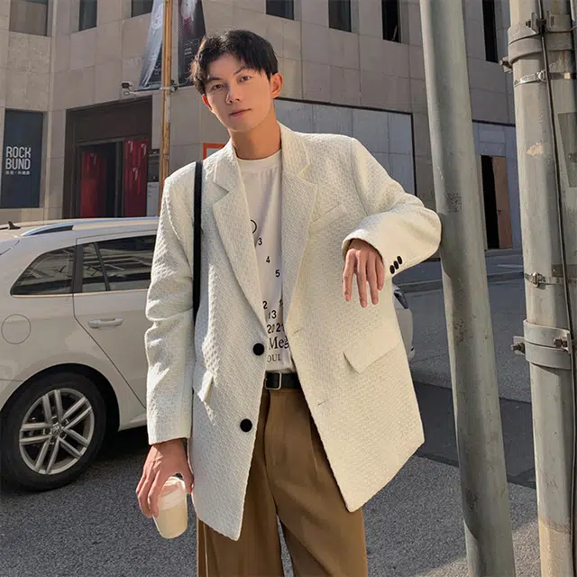 拓菲 男士夹克小香风外套春秋季韩系潮流高级感男装休闲上衣西装 男女同款