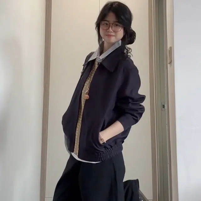拓菲 美式复古情侣款拼接格子外套春秋高级感百搭高街痞帅上衣夹克 男女同款