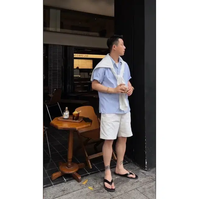 拓菲 老钱风薄款宽松时尚简约直筒五分裤百搭潮流休闲短裤 男女同款