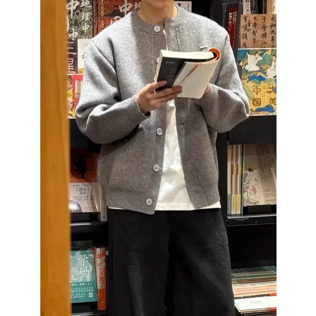 拓菲 假两件格子开衫外套男款慵懒高级感松弛感穿搭宽松休闲针织衫 男女同款