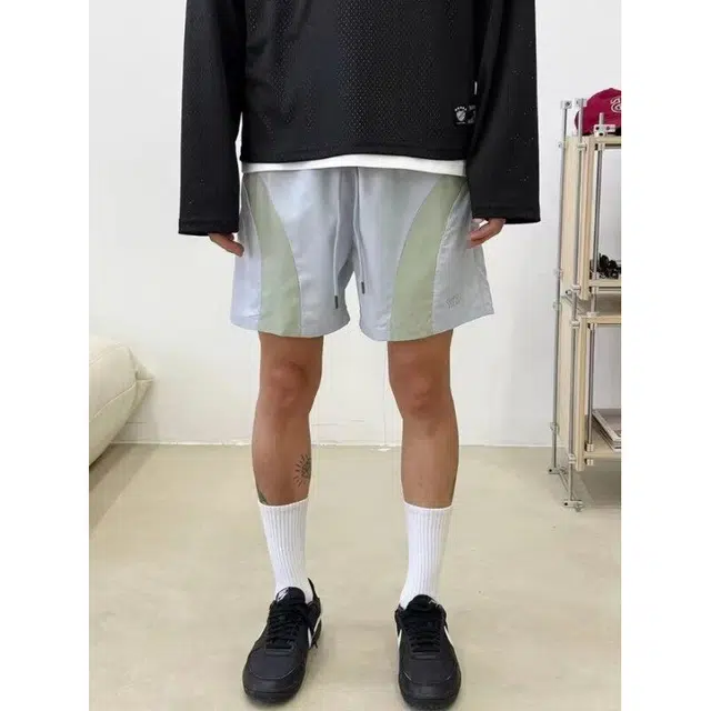 拓菲 美式复古户外山系撞色拼接轻薄凉感防水速干夏季运动潮牌休闲短裤 男女同款