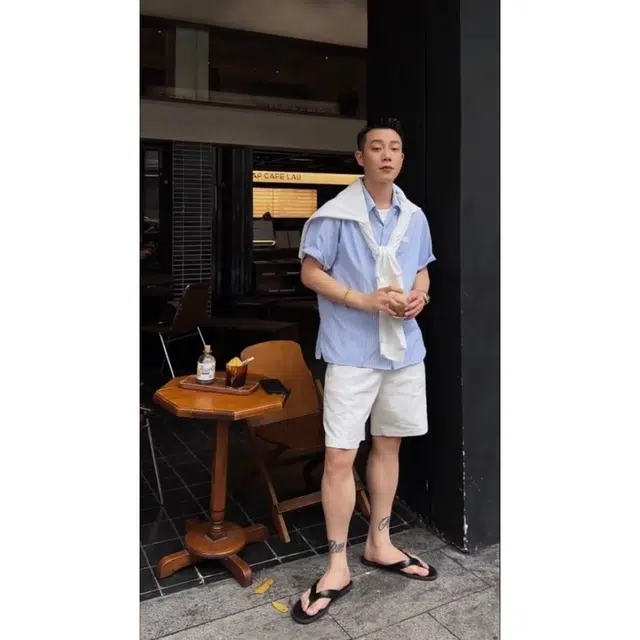 拓菲 老钱风薄款宽松时尚简约直筒五分裤百搭潮流休闲短裤 男女同款