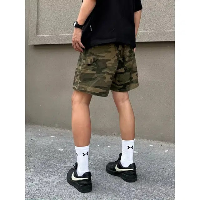 拓菲 美式复古迷彩速干潮牌三分裤痞帅休闲潮流外穿工装短裤 男女同款