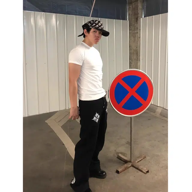 拓菲  小众双裤脚印花排扣直筒嘻哈美式街头高级感宽松显瘦长裤牛仔裤男 男女同款