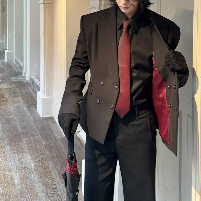 拓菲 美式酷帅穿搭高级感夹克外套男春秋季结婚礼服西服潮西装 男女同款