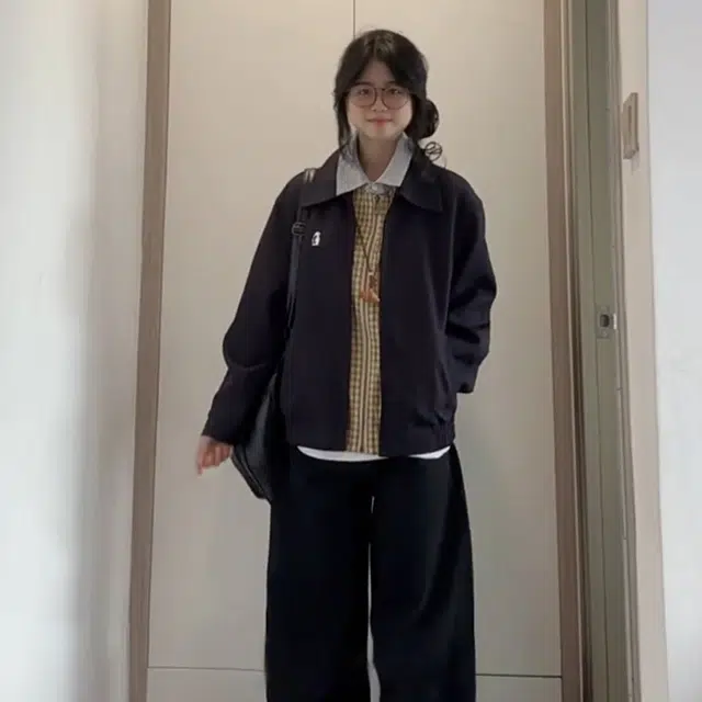 拓菲 美式复古情侣款拼接格子外套春秋高级感百搭高街痞帅上衣夹克 男女同款