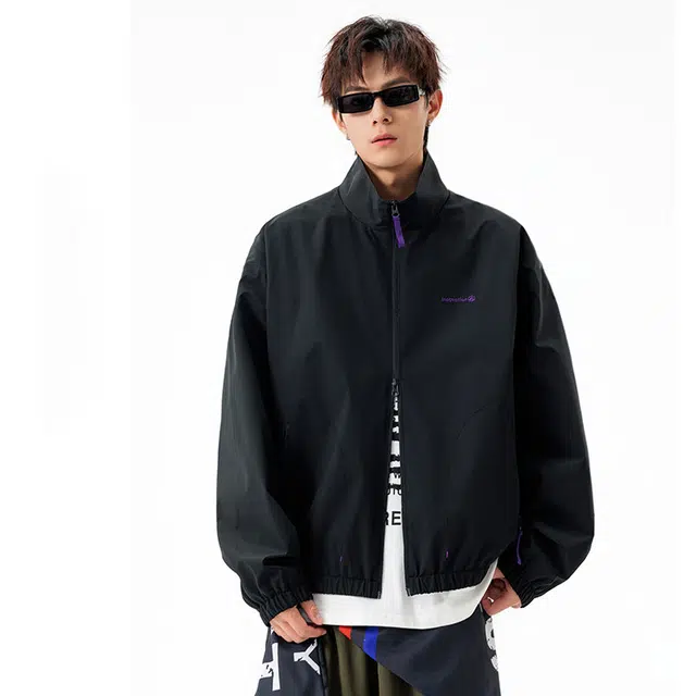 拓菲 纯色外套女款早秋巨好看运动棒球服防风冲锋衣夹克 男女同款