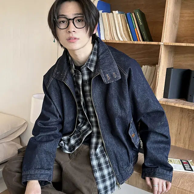 拓菲 美式复古翻领牛仔外套男潮牌秋冬宽松百搭短款情侣街头休闲夹克 男女同款
