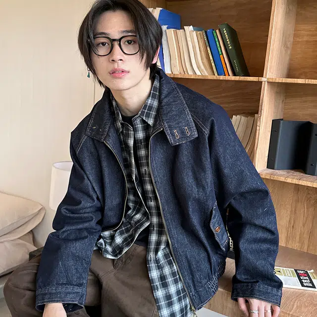 拓菲 美式复古翻领牛仔外套男潮牌秋冬宽松百搭短款情侣街头休闲夹克 男女同款