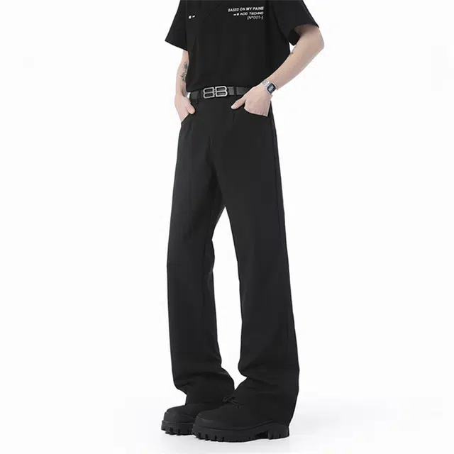 拓菲 美式复古西裤宽松工装裤直筒长裤子休闲裤 男女同款
