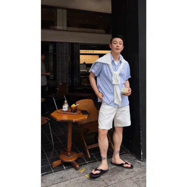 拓菲 老钱风薄款宽松时尚简约直筒五分裤百搭潮流休闲短裤 男女同款