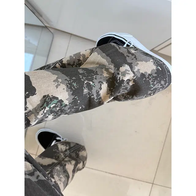 拓菲 美式高街设计感高级直筒牛仔裤 男女同款