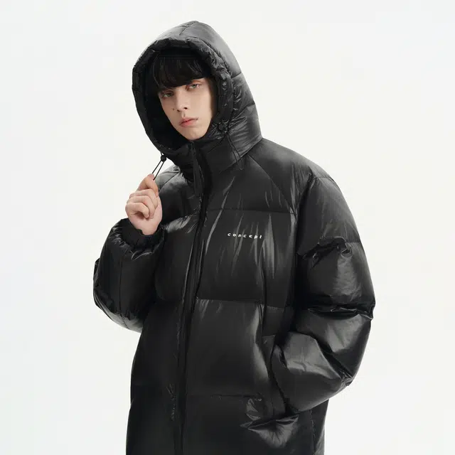 雅鹿 蓄热网布无性别主义纯色简约户外通勤防风保暖休闲百搭加厚柔软舒适连帽面包羽绒服 男女同款