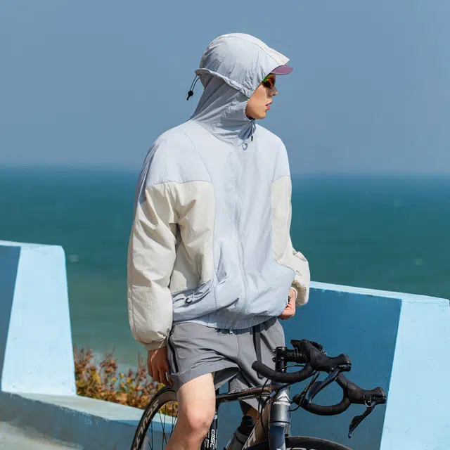 雅鹿 休闲个性拼接撞色简约宽松轻薄舒适凉感透气速干夹克外套 男女同款