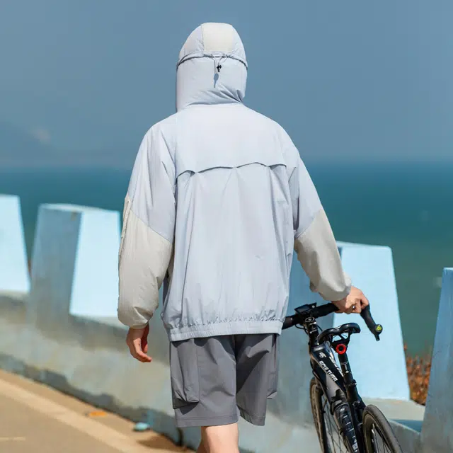 雅鹿 休闲个性拼接撞色简约宽松轻薄舒适凉感透气速干夹克外套 男女同款