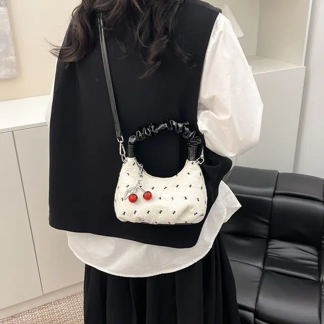 度森袋鼠 时尚潮流小众设计通勤 织布 单肩斜挎手提包 常规 女款 多色