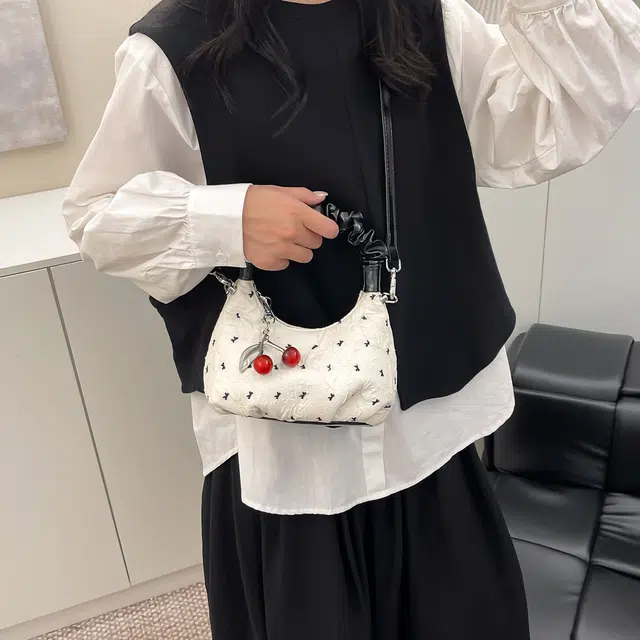 度森袋鼠 时尚潮流小众设计通勤 织布 单肩斜挎手提包 常规 女款 多色