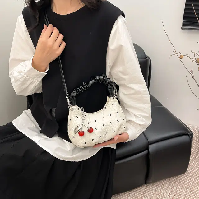 度森袋鼠 时尚潮流小众设计通勤 织布 单肩斜挎手提包 常规 女款 多色