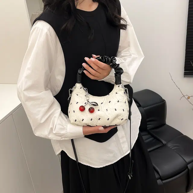 度森袋鼠 时尚潮流小众设计通勤 织布 单肩斜挎手提包 常规 女款 多色