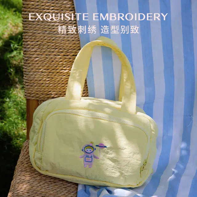 吉圣瑞便携大容量手提化妆品收纳包粉色旅行洗漱包化妆包 收纳便携