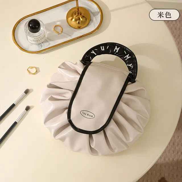 吉圣瑞 懒人化妆包高级感旅行洗漱用品收纳袋大容量抽绳化妆品防水洗漱包
