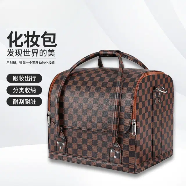 艾情草之恋 韩版化妆包轻奢高级感 扩容,可收纳，美容美甲工具箱 防水出行必备