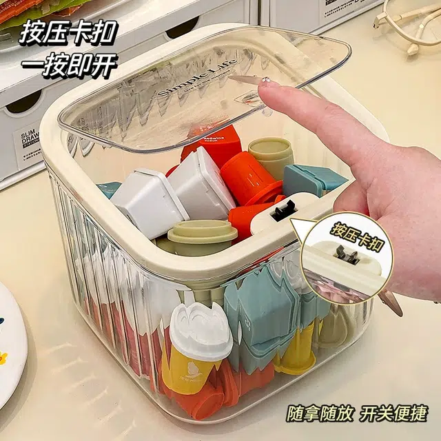 艾情草之恋发饰项链头饰发卡大容量带盖收纳盒便携透明首饰盒