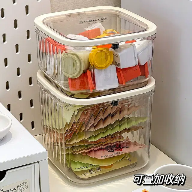 艾情草之恋发饰项链头饰发卡大容量带盖收纳盒便携透明首饰盒
