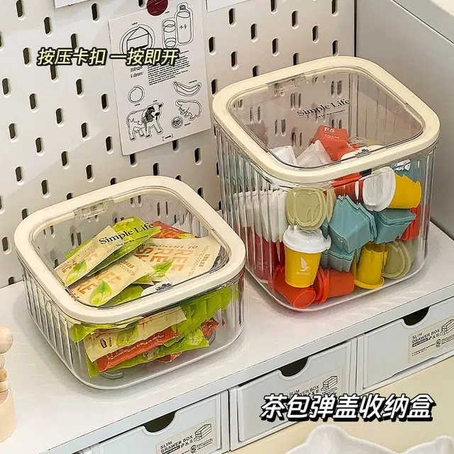 艾情草之恋发饰项链头饰发卡大容量带盖收纳盒便携透明首饰盒