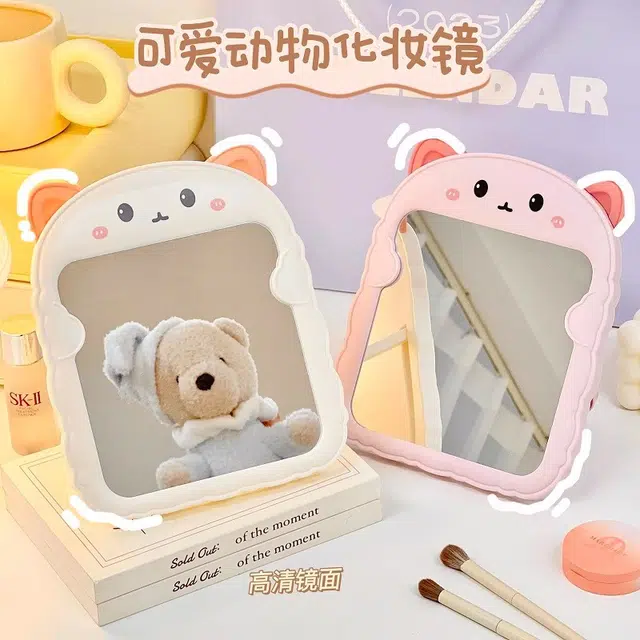 艾情草之恋 可悬挂台式镜化妆工具 卡通猫耳
