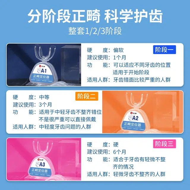 仁和 正畸专用矫正牙齿龅牙纠正夜间防磨牙地包天透明隐形牙套