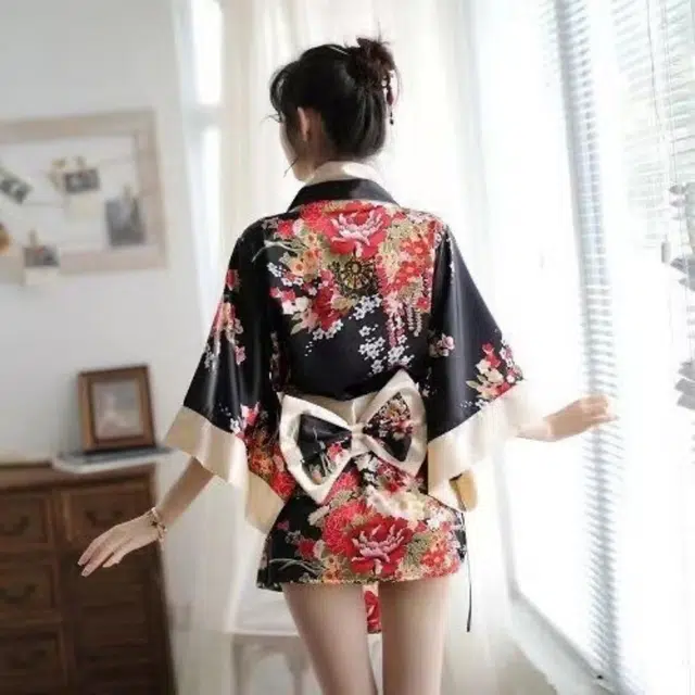 崇朵  和服睡裙大码性感情趣内衣 免脱小胸制服诱惑战袍睡衣高级感