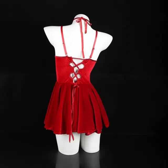 崇朵  吊带蕾丝大码睡裙 性感免脱小胸诱惑