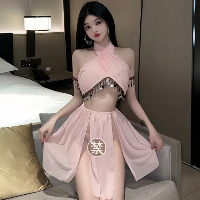 崇朵  情趣内衣睡裙大码性感免脱小胸制服诱惑约会战袍睡衣高级感