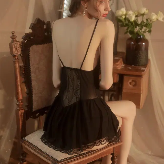 崇朵  情趣内衣吊带蕾丝睡裙大码性感免脱制服诱惑约会睡衣高级感