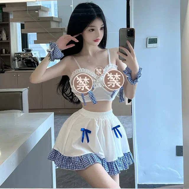 崇朵  情趣内衣女仆装角色扮演大码性感免脱小胸制服诱惑约会战袍睡衣高级感