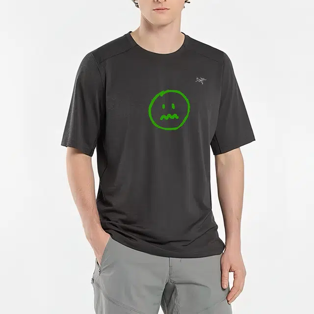 Arcteryx CORMAC CREW logoT black gray