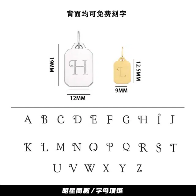 极昼 铭牌定制字母吊牌简约小众独特设计感潮酷个性嘻哈精致轻奢气质经典百搭时尚高级感锁骨链 钛钢 项链 男女同款情侣款
