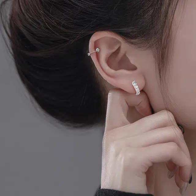 极昼 满天星小众轻奢创意高级感气质 简约时尚超闪一款两戴设计高颜值潮流百搭日常通勤养耳洞 合金 耳环 男女同款情侣款